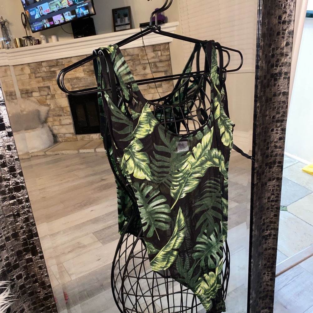 Sheer Leafy Bodysuit